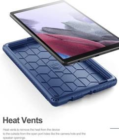 img 2 attached to 🐢 Rugged Navy Blue Poetic Turtleskin Heavy Duty Case for Galaxy Tab A7 Lite 8.7 Inch (SM-T220/T225/T227) - Shockproof Drop Protection Cover with Kids Friendly Silicone, Enhanced SEO