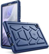 🐢 rugged navy blue poetic turtleskin heavy duty case for galaxy tab a7 lite 8.7 inch (sm-t220/t225/t227) - shockproof drop protection cover with kids friendly silicone, enhanced seo logo