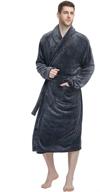 u2skiin fleece plush collar bathrobe logo