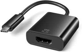 img 3 attached to TNP адаптер USB-C к HDMI - тип С 3.1 мужской на HDMI женский, высокоскоростной кабель с преобразователем видео и аудио AV Ultra HD 4K 1080P - черный.