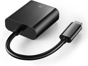 img 2 attached to TNP адаптер USB-C к HDMI - тип С 3.1 мужской на HDMI женский, высокоскоростной кабель с преобразователем видео и аудио AV Ultra HD 4K 1080P - черный.