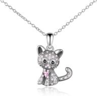 🐱 luhe s925 sterling silver cat pendant necklaces for women, girls, and cat lovers - perfect jewelry gifts for daughters and teens logo