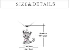 img 1 attached to 🐱 LUHE S925 Sterling Silver Cat Pendant Necklaces for Women, Girls, and Cat Lovers - Perfect Jewelry Gifts for Daughters and Teens