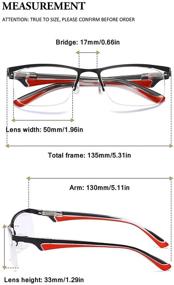 img 3 attached to 👓 VEVESMUNDO Metal Reading Glasses for Men: Classic Half Frame Design with Spring Hinges for Comfortable and Stylish Eyewear