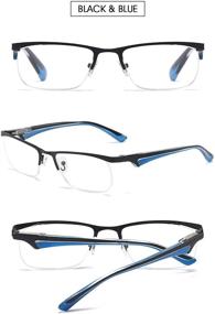 img 1 attached to 👓 VEVESMUNDO Metal Reading Glasses for Men: Classic Half Frame Design with Spring Hinges for Comfortable and Stylish Eyewear