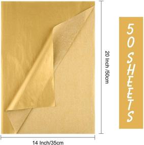 img 2 attached to 🎁 MIAHART 50 Sheets Bulk Gold Metallic Tissue Paper - 20X14 Inch Gift Wrap - Perfect for Wedding, Birthday Party Favor Decor, DIY Fringes, Shredded Fill, and Confetti