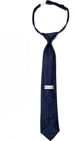 img 3 attached to Solid Satin Pre Tied Necktie TieSet1 Boys' Accessories ~ Bow Ties