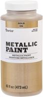 🎨 darice 30063470 metallic acrylic paint - gold, 16 ounces logo