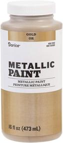 img 1 attached to 🎨 Darice 30063470 Metallic Acrylic Paint - Gold, 16 Ounces
