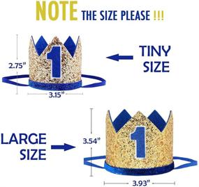 img 3 attached to Maticr, сияющая корона к первому дню рождения: идеальная шляпа для первого дня рождения малчика для вечеринки и фото props.