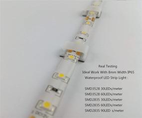 img 1 attached to 🔌 100-Pack LED Strip Light Clips: Self Adhesive Mounting Brackets & Cable Clamps for IP65 LED Strip Lights, Dash Cams, and Network Cables (8-10mm Width)