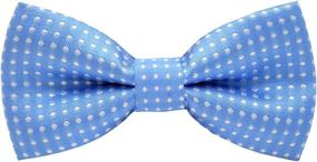 img 4 attached to 👔 Carahere Pre-Tied Little Boy's Polka Dot Bow Ties - Stylish Baby Solid Color Bow Ties for Kids M012