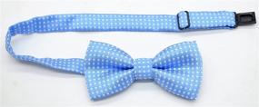 img 1 attached to 👔 Carahere Pre-Tied Little Boy's Polka Dot Bow Ties - Stylish Baby Solid Color Bow Ties for Kids M012