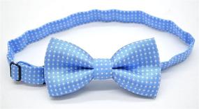 img 2 attached to 👔 Carahere Pre-Tied Little Boy's Polka Dot Bow Ties - Stylish Baby Solid Color Bow Ties for Kids M012