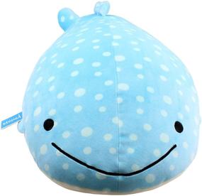 img 2 attached to 🐋 Vintoys Large Blue Whale Shark Hugging Pillow Plush Doll - Super Soft Fish Plush Toy Stuffed Animals, 27-inch