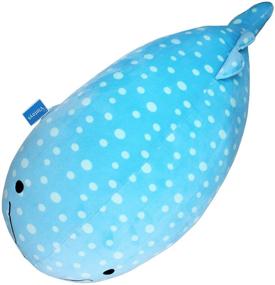 img 1 attached to 🐋 Vintoys Large Blue Whale Shark Hugging Pillow Plush Doll - Super Soft Fish Plush Toy Stuffed Animals, 27-inch