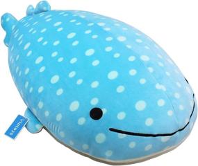 img 3 attached to 🐋 Vintoys Large Blue Whale Shark Hugging Pillow Plush Doll - Super Soft Fish Plush Toy Stuffed Animals, 27-inch