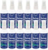 downy wrinkle release spray plus: ultimate travel buddy for wrinkle-free clothes - static remover, odor eliminator, steamer, refresher, ironing aid - light fresh scent - pack of 12 travel bottles logo