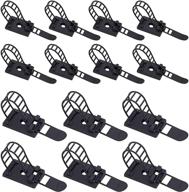 🔗 organize and manage wires effortlessly: rustark 50pcs 2 sizes adjustable self-adhesive nylon cable straps and ties for wire management logo