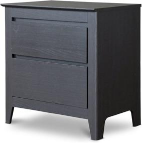 img 4 attached to Baxton Studio Wholesale Interiors Carolina Modern 2-Drawer Nightstand in Brown