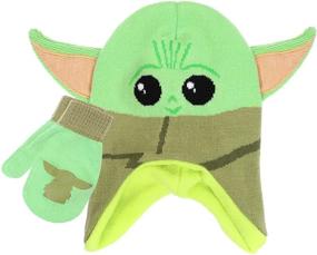 img 4 attached to Mandalorian Costume Winter Glove Green Boys' Accessories in Cold Weather