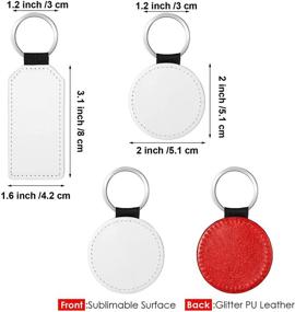 img 3 attached to Sublimation Keychain Transfer Keyrings Rectangle