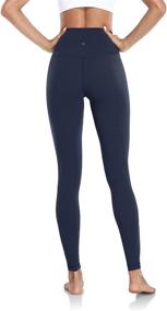 img 2 attached to 👖 HeyNuts Hawthorn Athletic Extra Long Women's Essential II High Waisted Leggings 31'' - The Perfect Workout Leggings for Women