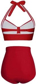 img 3 attached to Holipick Waisted Swimsuits Control Bathing Women's Clothing