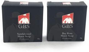 img 3 attached to G.B.S Men’s 97% All-Natural Shaving Soap Set: Sandalwood and Bay Rum, with Stainless Steel Chrome Bowl - Get the Best Wet Shaving Routine with 3 oz Soap Each