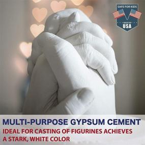 img 3 attached to 2lb Plaster of Paris Powder for Crafts - Pottery & Ceramic Casting Material, Hand Mold Casting Kit, Hydrocal Gypsum Powder - Perfect for Latex Molds, Craft Projects, Model Railroads, Wall Repair