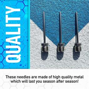 img 2 attached to Three-Pack Franklin Sports Metal 🔒 Inflation Needles - Silver, One Size (3118)