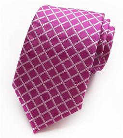img 1 attached to Elfeves Striped Regular Wedding Necktie Men's Accessories for Ties, Cummerbunds & Pocket Squares