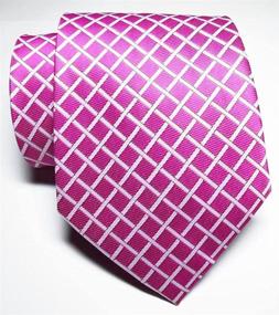 img 3 attached to Elfeves Striped Regular Wedding Necktie Men's Accessories for Ties, Cummerbunds & Pocket Squares