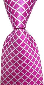 img 4 attached to Elfeves Striped Regular Wedding Necktie Men's Accessories for Ties, Cummerbunds & Pocket Squares