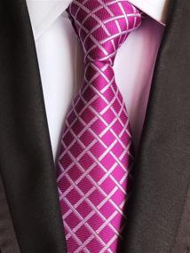 img 2 attached to Elfeves Striped Regular Wedding Necktie Men's Accessories for Ties, Cummerbunds & Pocket Squares
