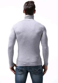 img 1 attached to SALNIER Men Basic Turtleneck Slim Fit Long 👕 Sleeve Pullover Top: Stylish & Cozy Thermal Knitted T-Shirt Sweaters