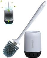 🚽 effective toilet bowl cleaning kit: worthbuy toilet brush with holder, strong bristles, free standing, flooring grey logo