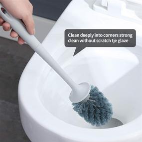 img 1 attached to 🚽 Effective Toilet Bowl Cleaning Kit: WORTHBUY Toilet Brush with Holder, Strong Bristles, Free Standing, Flooring Grey