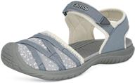 grition hiking sandals women: ultimate comfort & lightweight 👟 closed toe athleisure sandals for outdoor activities, beach & summer adventures logo