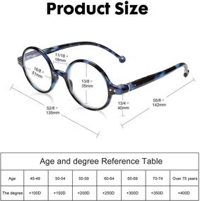 img 2 attached to 👓 Blue Light Blocking Round Readers: Stylish Reading Glasses for Women and Men, Ideal for Computer Use
