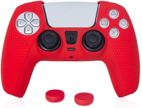 img 4 attached to 🎮 PS5 Dualsense Controller Silicone Cover Skin Case - Soft Grips, Protector Skins with Thumbstick Caps and Compatible with Charging Station