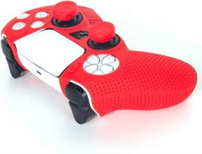 img 1 attached to 🎮 PS5 Dualsense Controller Silicone Cover Skin Case - Soft Grips, Protector Skins with Thumbstick Caps and Compatible with Charging Station