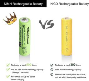 img 2 attached to Long-lasting and Powerful Pre Charged NiMH Rechargeable AA Batteries - Ideal for 🔋 Solar Lights, String Lights, TV Remotes, Wireless Mouses, Radio, Flashlight - 12 Pack (AA-1300mAh)