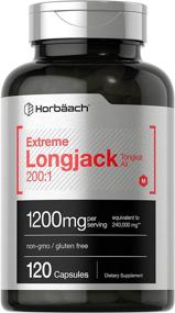 img 4 attached to 💥 Longjack 200 1 Tongkat Ali: Ultimate Male Performance Supplement for Libido, Energy, and Stamina – 1200mg 120 Capsules, Non-GMO, Gluten-Free Pills by Horbaach