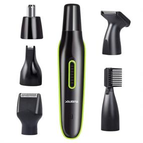 img 4 attached to 👃 Rechargeable Nose Hair Trimmer 5 in 1 - Electric Ear Hair, Beard, Sideburn Trimmer for Men and Women with Precision Detailer Stainless Steel Blade and Anti-Pinch Technology (Black)