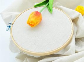 img 1 attached to 🌹 Elegant Rose Flavored Ivory Linen: Perfect for Needlework and Cross Stitching