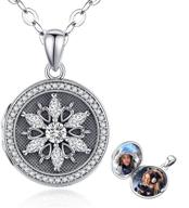 swanwave lockets: exquisite sterling silver necklaces with 18-inch chain & picture holding dainty pendant for women logo