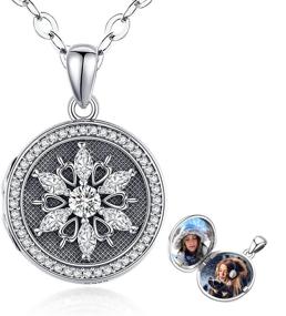 img 4 attached to Swanwave Lockets: Exquisite Sterling Silver Necklaces with 18-inch Chain & Picture Holding Dainty Pendant for Women