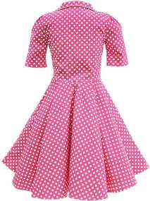 img 3 attached to 👗 Vintage Polka Midnight Girls' Clothing for Dresses by BlackButterfly Sabrina