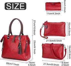 img 2 attached to Handbags JOSEKO Capacity Shoulder One_Size Women's Handbags & Wallets in Satchels